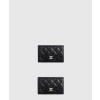 샤넬 클래식 플랩 카드지갑 램스킨 블랙 AP0214