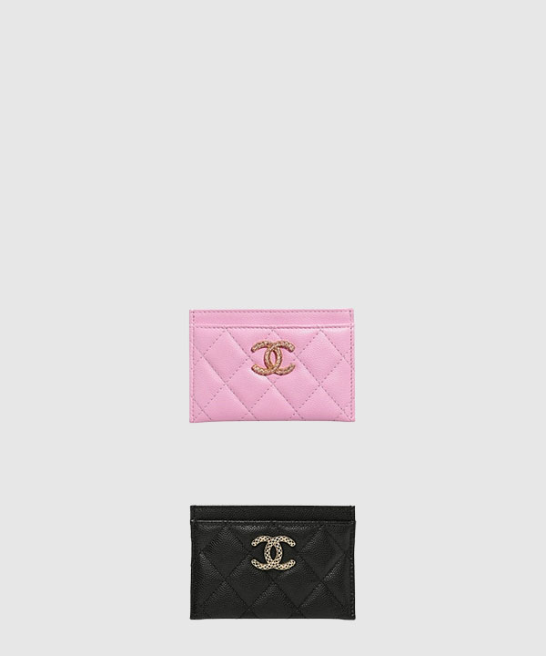 샤넬 CC 로고 카드홀더 캐비어 AP3188