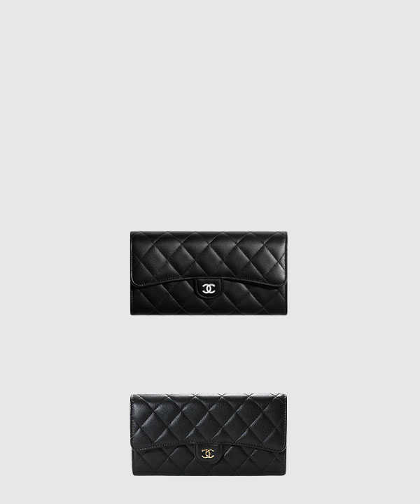샤넬 클래식 장지갑 램스킨 블랙 AP0241
