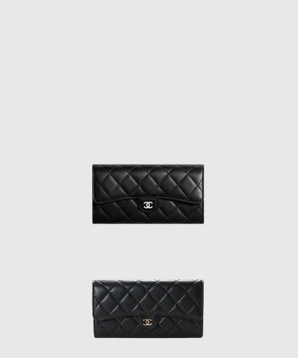 샤넬 클래식 장지갑 램스킨 블랙 AP0241