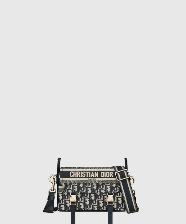 디올 오블리크 캠프 스몰 백 블루 M1241