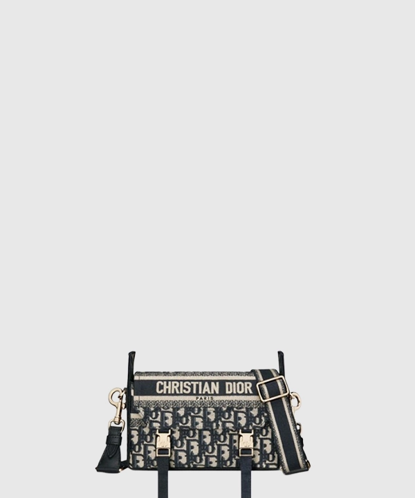 디올 오블리크 캠프 스몰 백 블루 M1241
