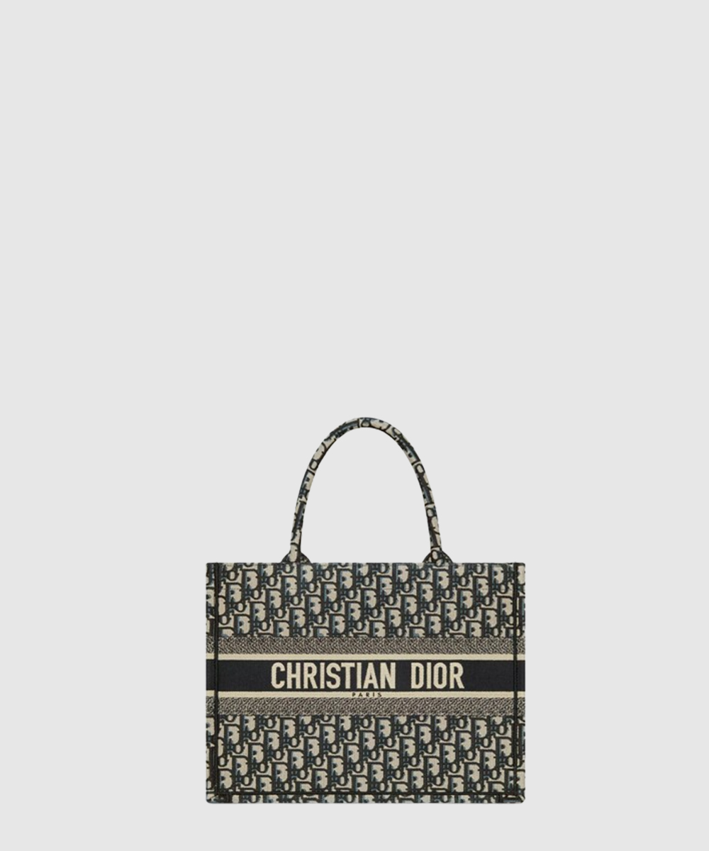 디올 오블리크 북 토트 미디엄 백 블루 M1296ZRIW