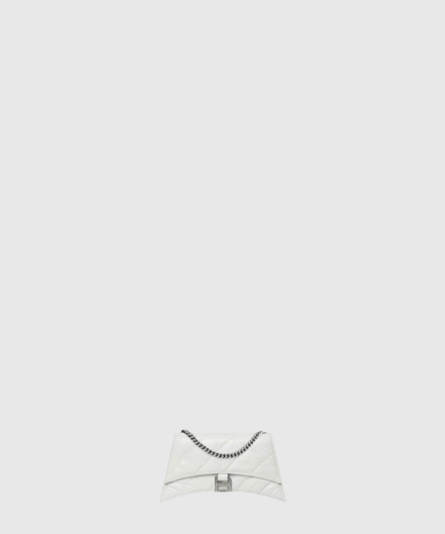 발렌시아가 크러쉬 XS 퀄트 체인 백 화이트 736016