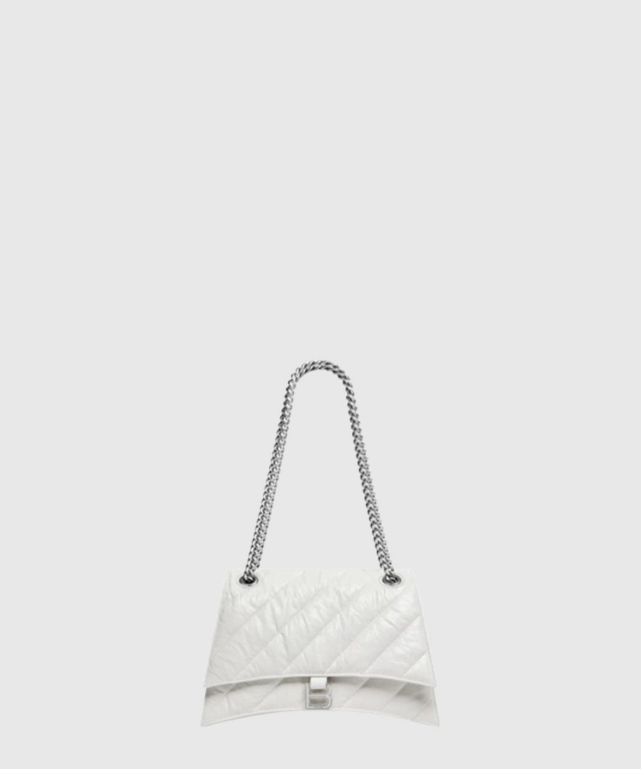 발렌시아가 크러쉬 미디엄 퀼티드 체인백 화이트 716393