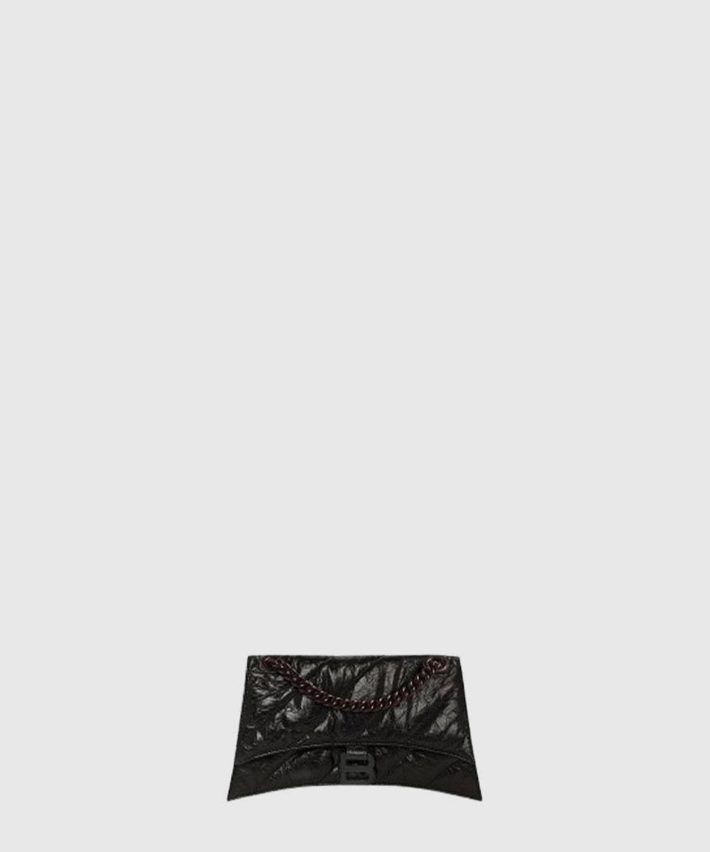 발렌시아가 크러쉬 스몰 퀄티드 체인백 블랙 블랙 메탈 716351