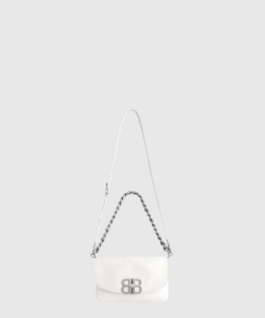 발렌시아가 BB 소프트 스몰 플랩백 옵틱화이트 748598