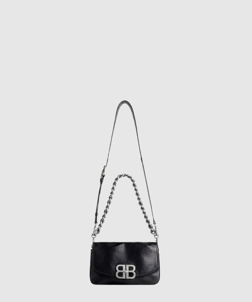 발렌시아가 BB 소프트 스몰 플랩백 블랙 748598