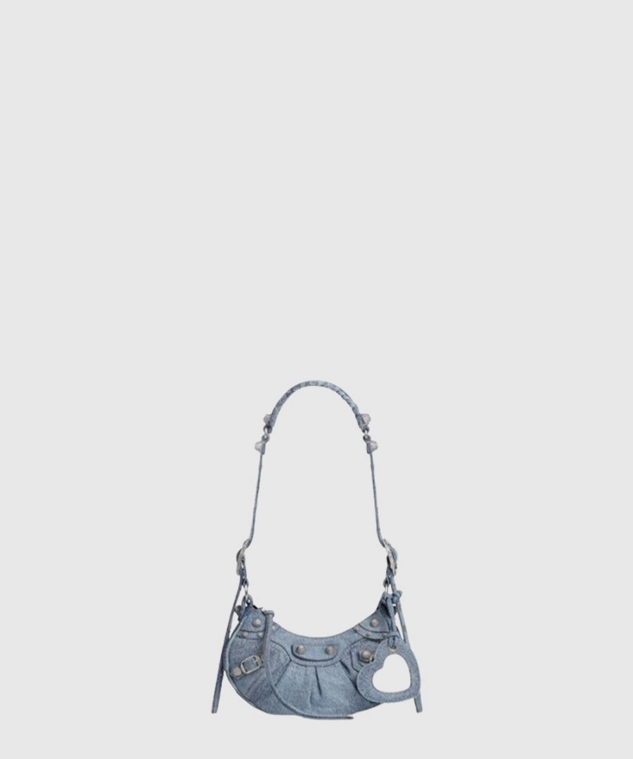 발렌시아가 르 카골 XS 숄더백 데님 블루 671309