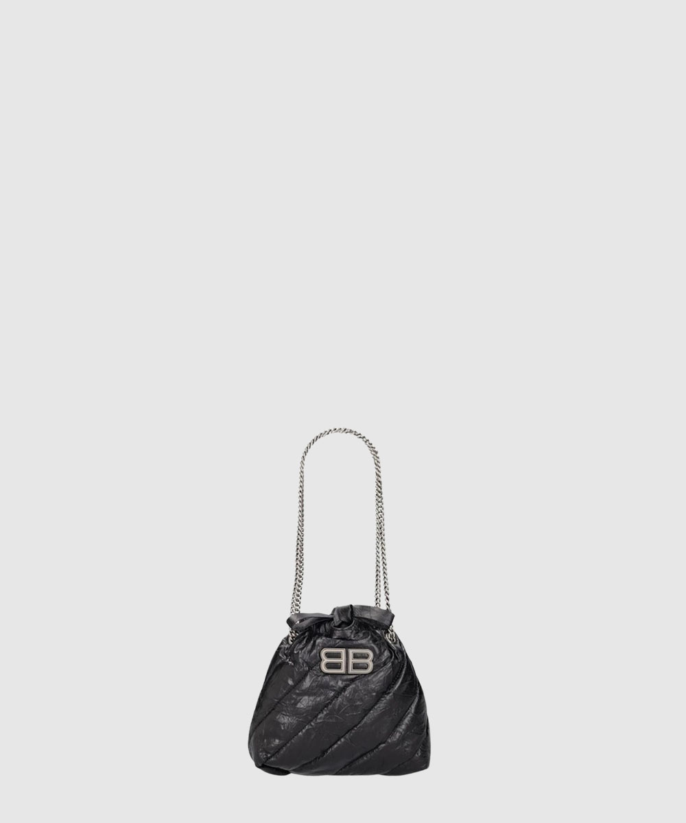 발렌시아가 크러쉬 XS 퀄트 토트백 블랙 781796