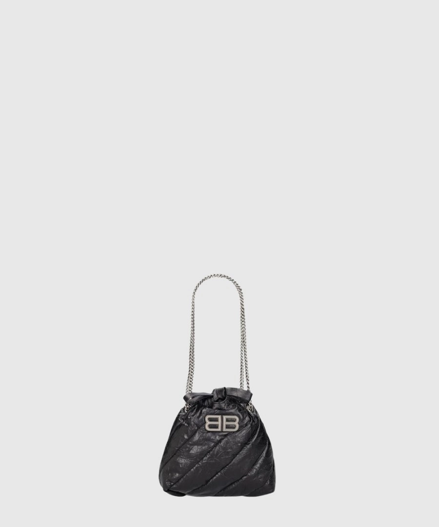 발렌시아가 크러쉬 XS 퀄트 토트백 블랙 781796