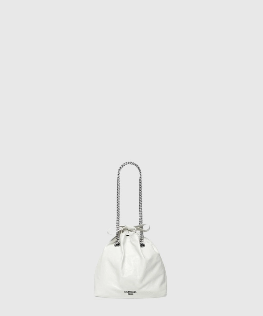 발렌시아가 크러쉬 스몰 토트백 화이트 7429422