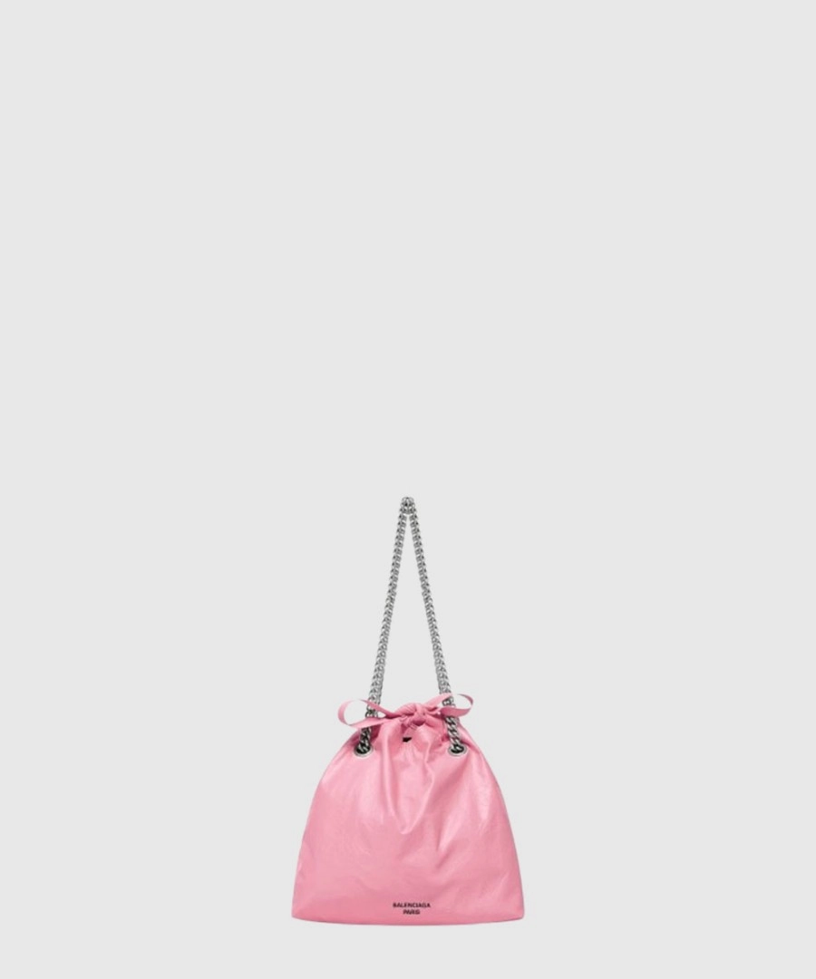 발렌시아가 크러쉬 스몰 토트백 핑크 7429422