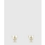 샤넬 CC 화이트 리본 이어링 귀걸이 ABF307