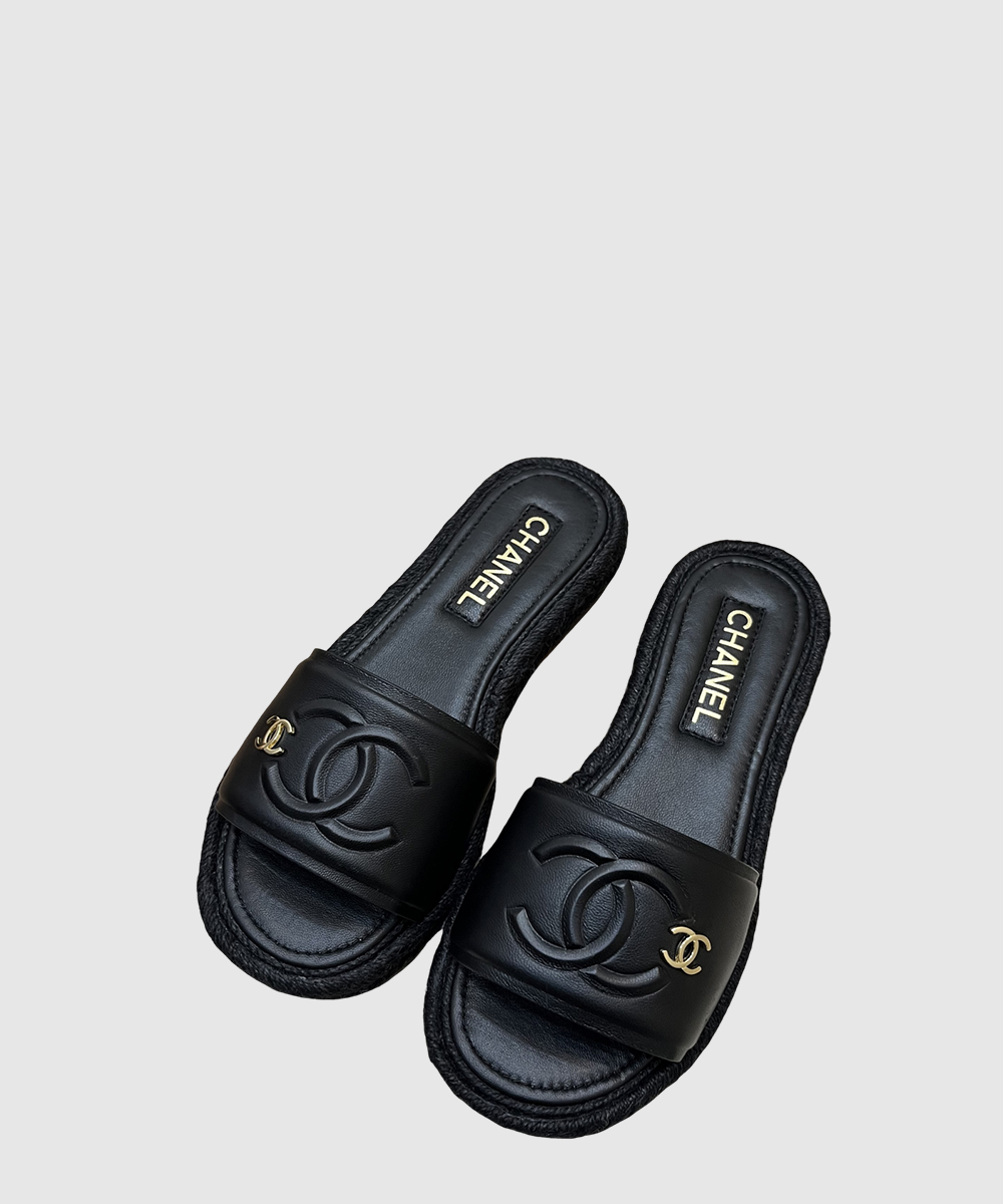 샤넬 에스파듀 슬라이드 뮬 블랙 G39778