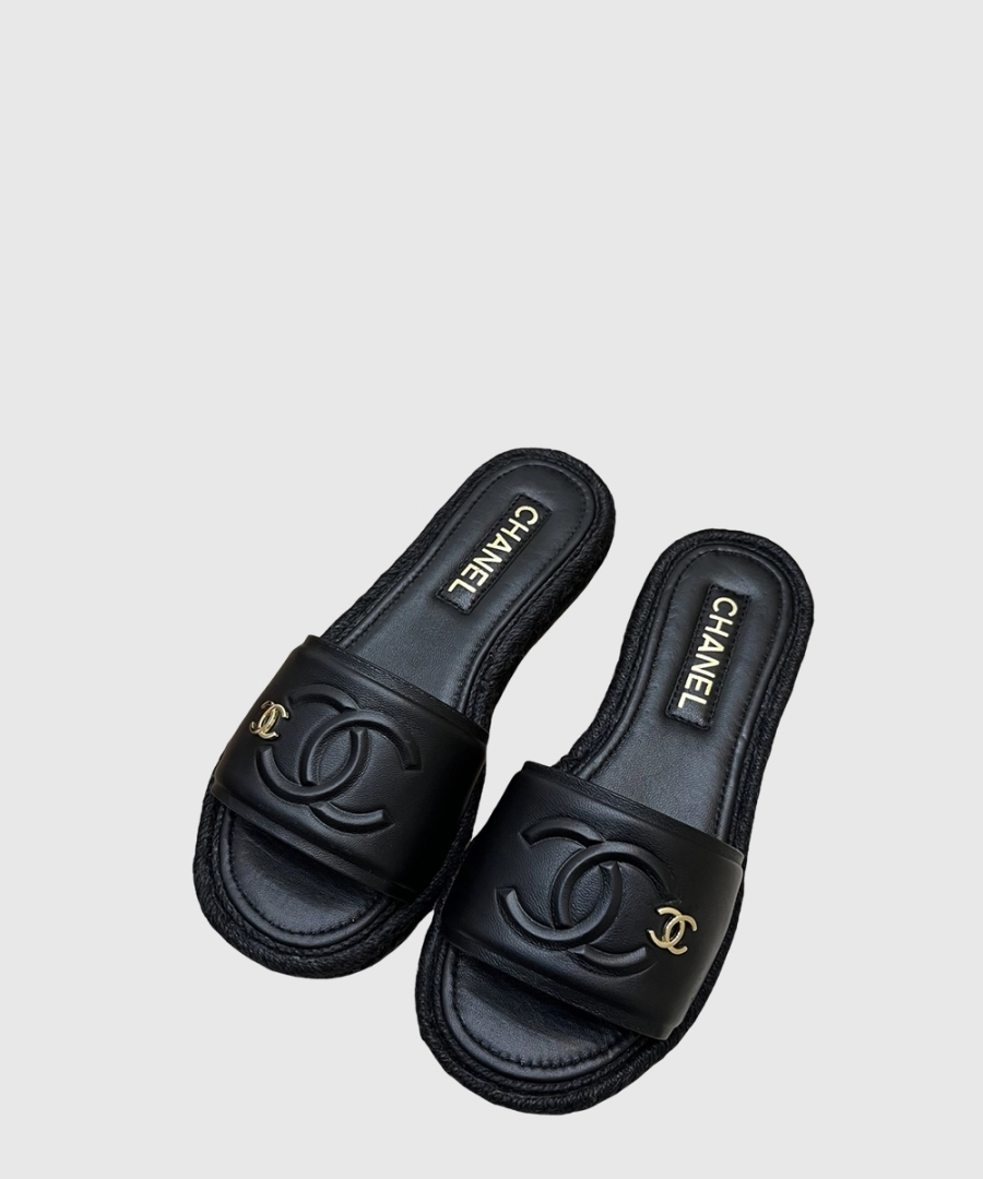 샤넬 에스파듀 슬라이드 뮬 블랙 G39778