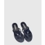 샤넬 CC 로고 크리스탈 블루 데님 쪼리 슬리퍼 G45716