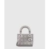 디올 Lady Dior 미니 백 그레이 새틴 M0500
