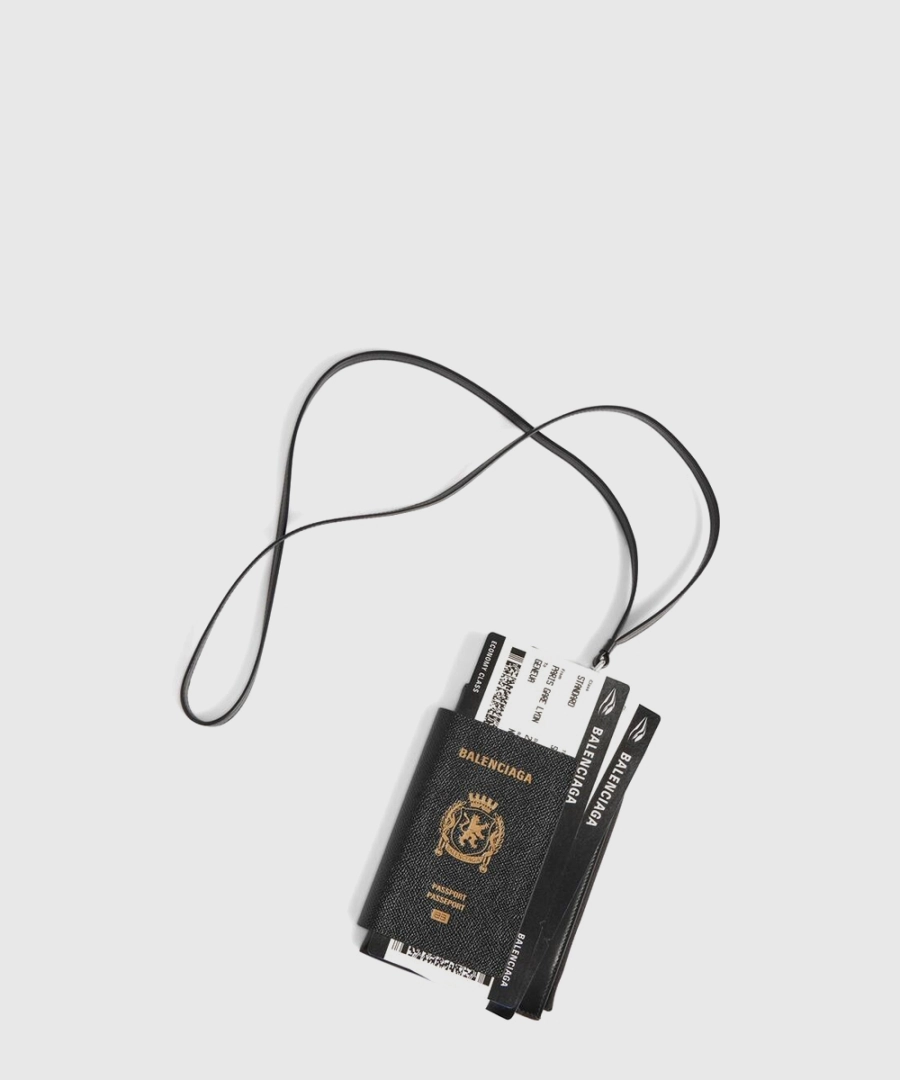 발렌시아가 패스포트 폰 홀더 블랙 787733