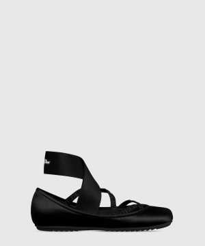 디올 Dior Shade 발레 플랫 블랙 새틴