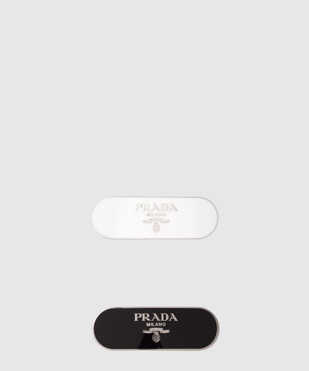 프라다 로고 메탈 헤어 클립 4color 1IF022