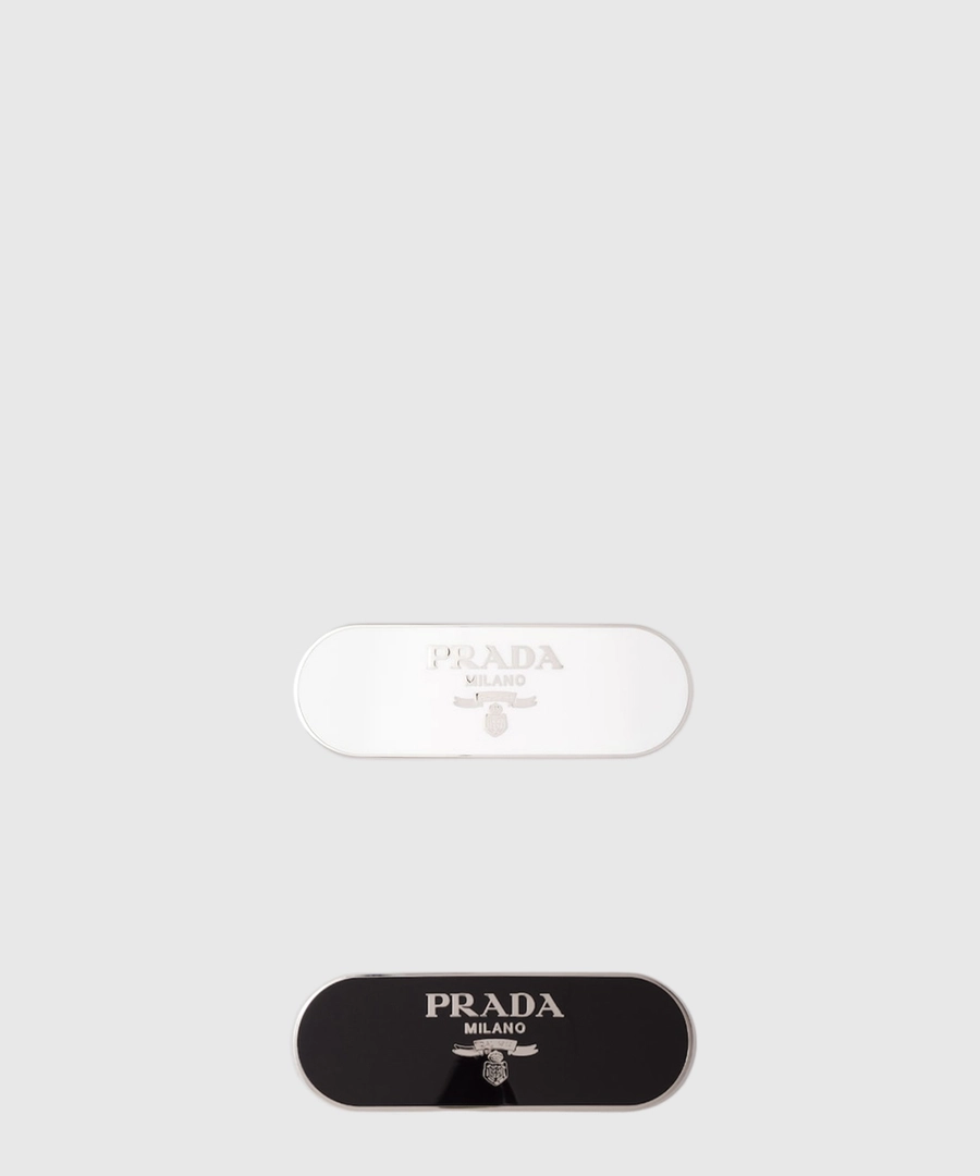 프라다 로고 메탈 헤어 클립 4color 1IF022
