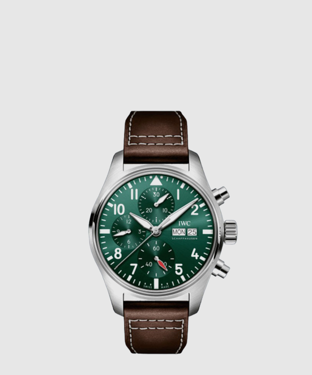 IWC 파일럿 워치 크로노그래프 그린 43mm IW378005