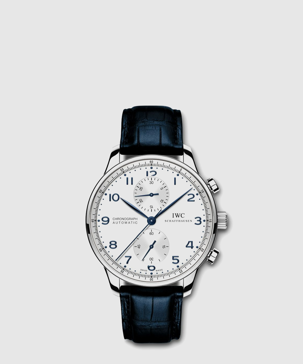IWC 포르투기저 크로노그래프 블루 엘리게이터 40.9mm IW371446
