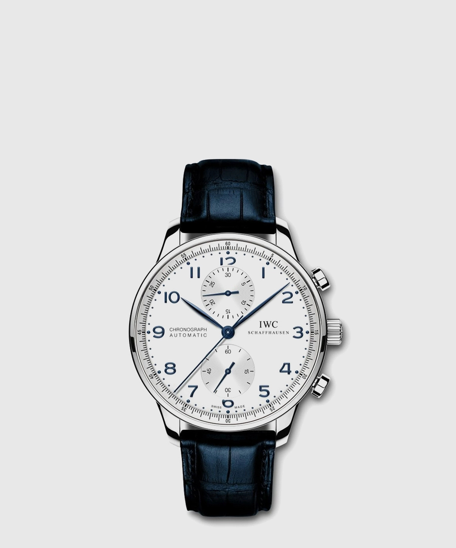IWC 포르투기저 크로노그래프 블루 엘리게이터 40.9mm IW371446