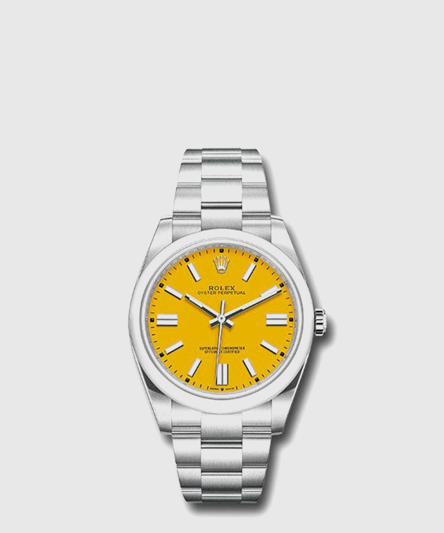 롤렉스 오이스터 퍼페츄얼 옐로우 41mm 124300