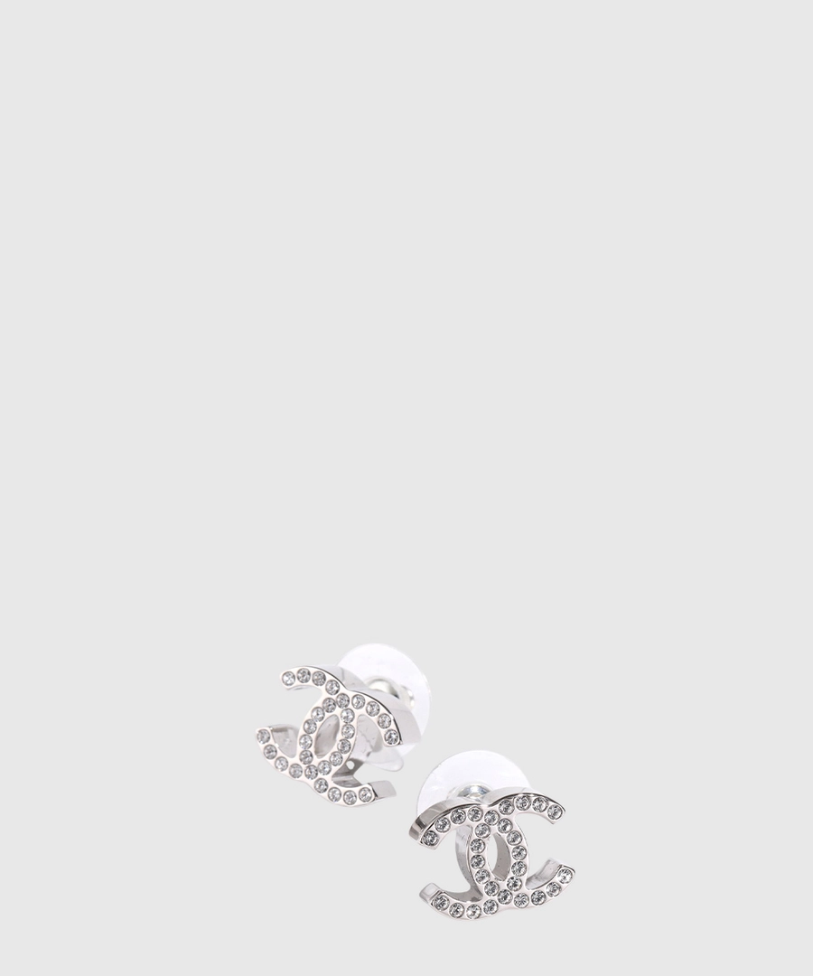 샤넬 CC로고 크리스탈 3D 이어링 ABE835