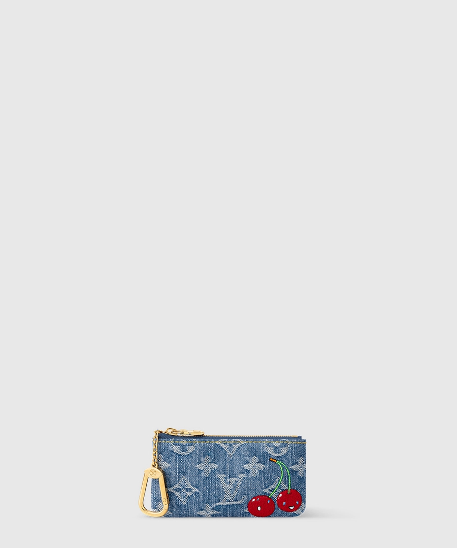 루이비통 LV x TM 키 파우치 모노그램 체리 데님 M14938
