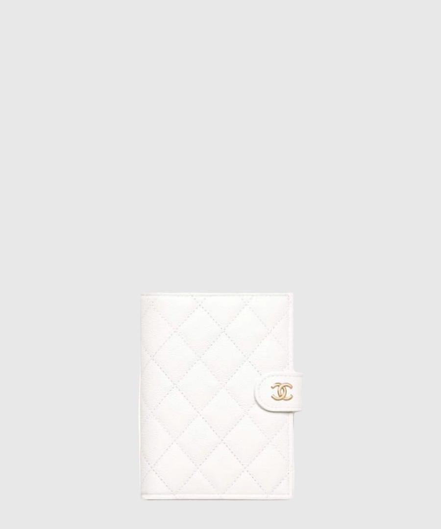 샤넬 클래식 카드지갑 여권케이스 캐비어 화이트 AP3791