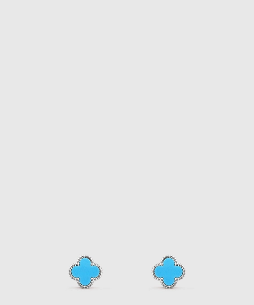 반클리프 아펠 스위트 알함브라 이어링 화이트 골드 터콰이즈 44500