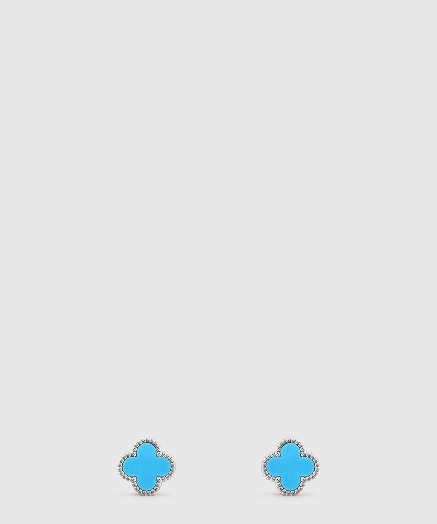 반클리프 아펠 스위트 알함브라 이어링 화이트 골드 터콰이즈 44500