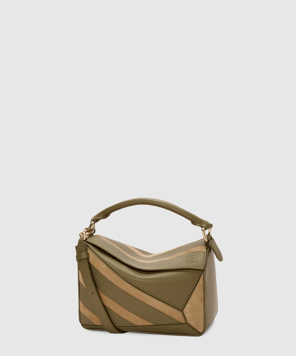 로에베 스몰 퍼즐 백 카프스킨 스웨이드 그린