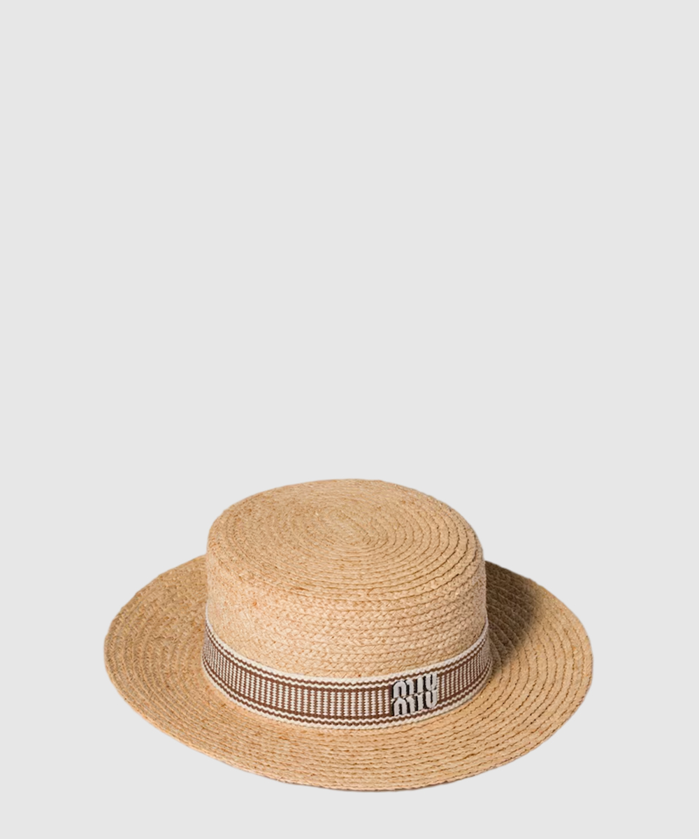 미우미우 라피아 햇 브라운 5HC117
