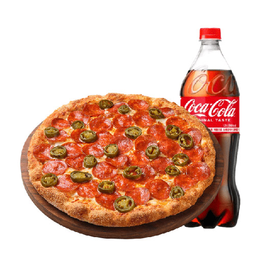 피자헛 (오리지널) 할라 페페로니 러버 L + 콜라 1.25L