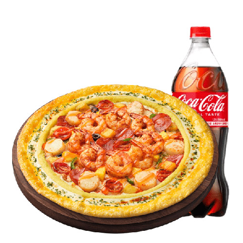 피자헛 씨푸드킹 리치골드 L + 콜라 1.25L
