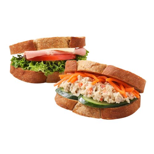 건강한 통밀빵 튜나&햄치즈 샌드위치