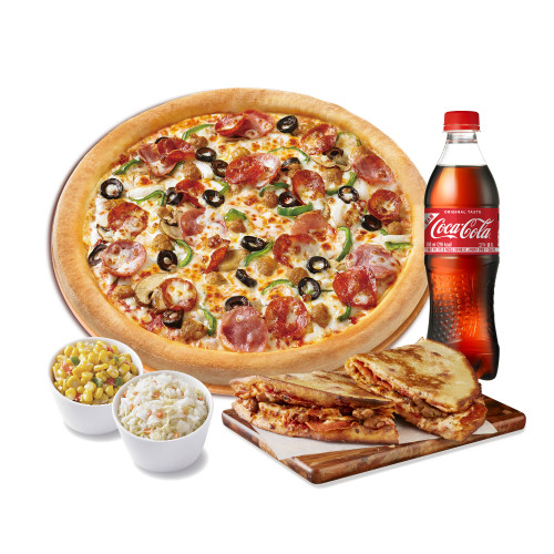 오리지널 수퍼 파파스(R)+이탈리안 파파디아즈+파파콘샐러드+파파코울슬로+코카-콜라500ml