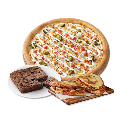 오리지널 스파이시 치킨랜치(R)+이탈리안 파파디아즈+더블 초코칩 브라우니