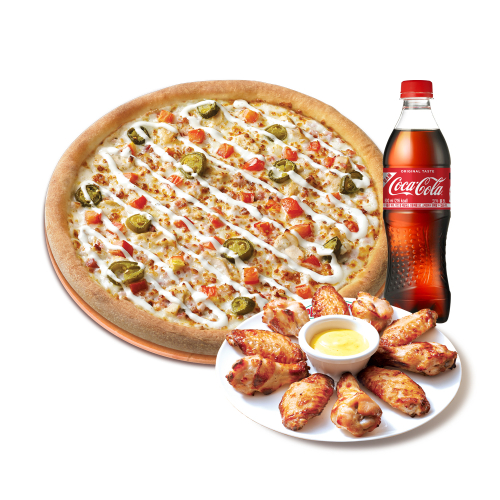 오리지널 스파이시 치킨랜치(L)+파파스 윙+코카-콜라500ml