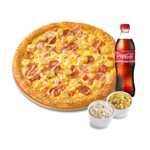 오리지널 위스콘신 치즈 포테이토(L)+파파 콘 샐러드+파파 코울슬로+코카-콜라500ml