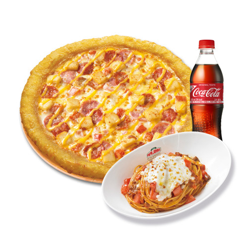 치즈롤 위스콘신 치즈 포테이토(L)+파파스 파스타(미트)+코카-콜라500ml