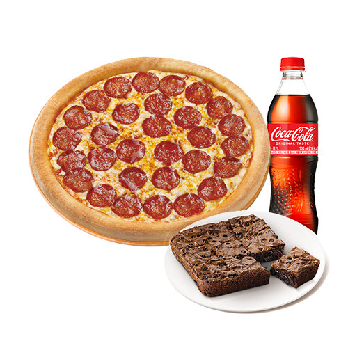 오리지널 페퍼로니(R)+더블 초코칩 브라우니+코카-콜라500ml