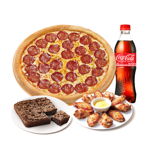 오리지널 페퍼로니(R)+파파스 윙+더블 초코칩 브라우니+코카-콜라500ml