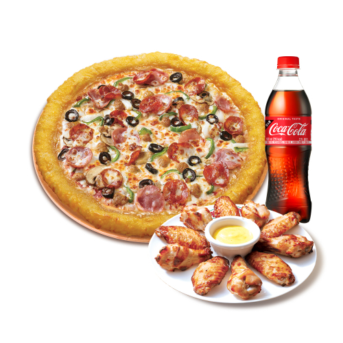 치즈롤 수퍼 파파스(L)+파파스 윙+코카-콜라500ml