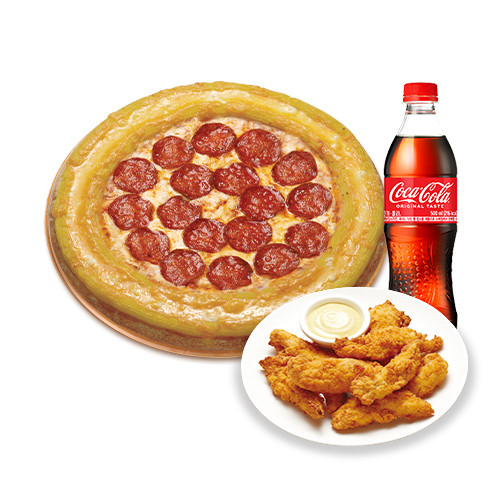 골드링 페퍼로니(L)+치킨 스트립+코카-콜라500ml