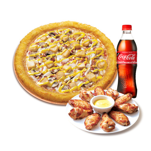 치즈롤 아이리쉬 포테이토(L)+파파스 윙+코카-콜라500ml